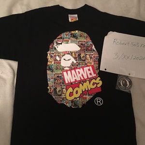 A Bathing ape x Marvel collaboration t-shirt
